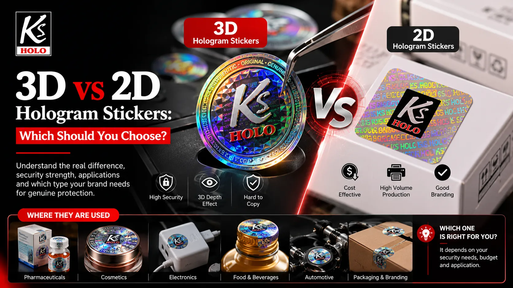 3D hologram stickers